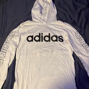 BOYS ADIDAS LONG SLEEVE TEE WITH HOOD